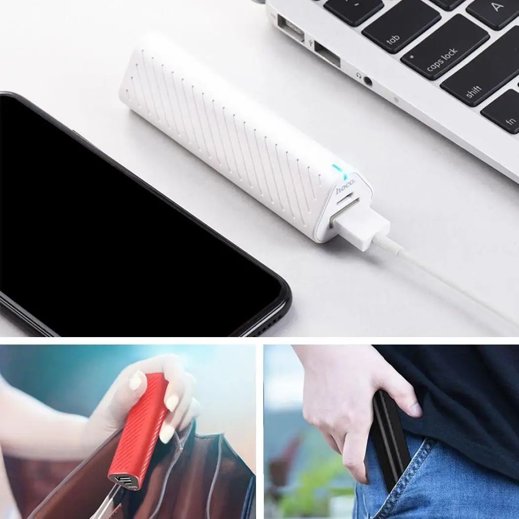 2500 мАч портативное зарядное устройство мини треугольник USB Внешняя батарея