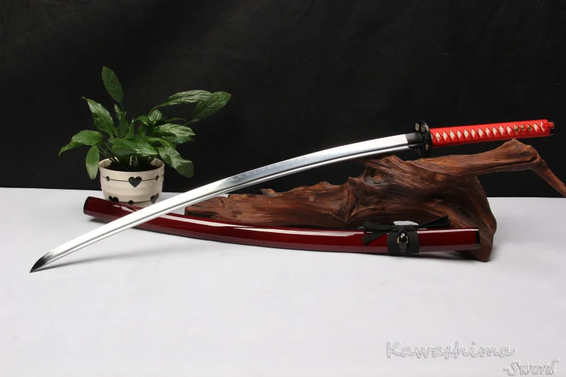 Free Shipping Genuine Samurai Sword Handmade Katana Folded Steel Clay Tempered Real Hamon Sharpness Ready