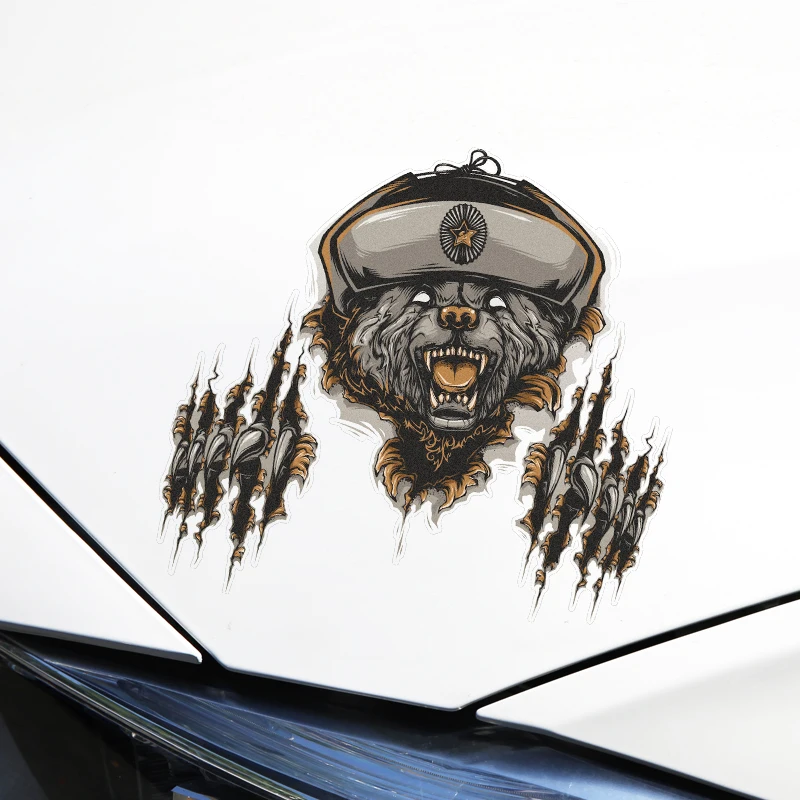 

Алиавто украшение автомобиля Медведь царапины крышка забавный стикер автомобиля и Наклейка окна аксессуары для Volkswagen Polo Golf Lada Opel