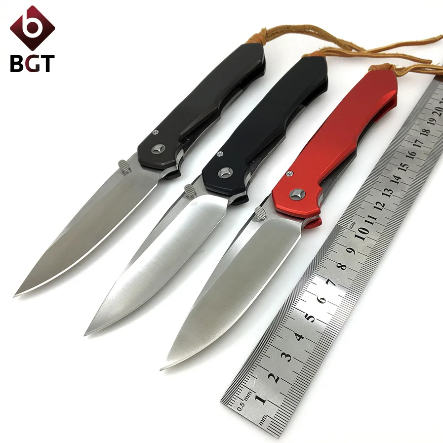 BGT Lochsa Bearing Folding Knife D2 Blade Pocket Combat Aluminum Handle Tactical Survival Knives Titanium Camping EDC Tool | Инструменты