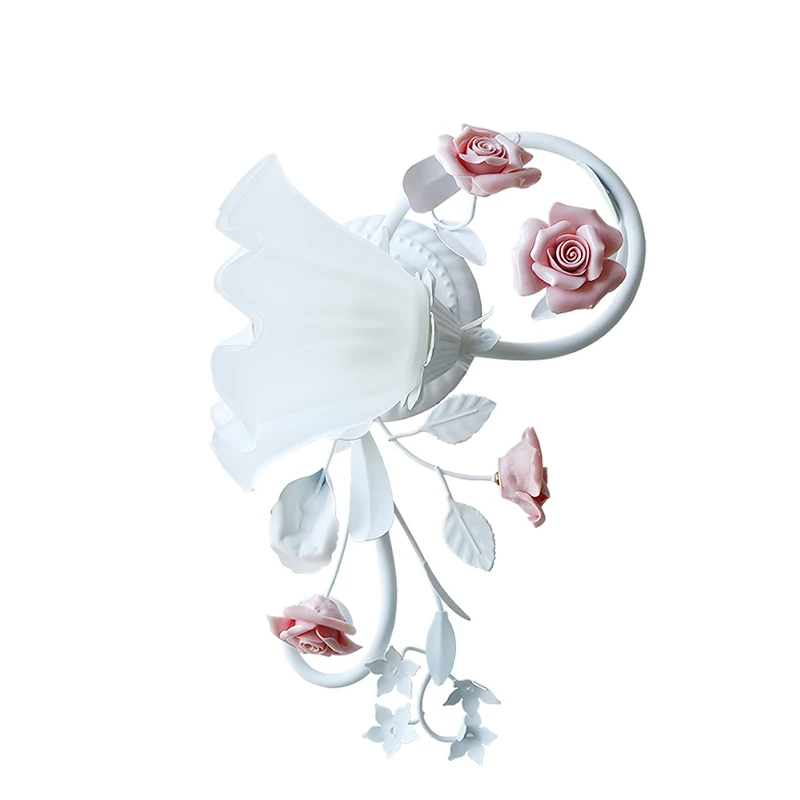 Париж led керамика Роза Настенные светильники прикроватный сад настенный