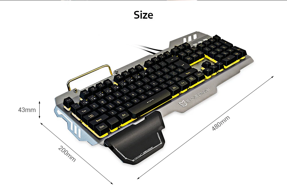SUNSONNY S K10 104 Keys Проводная игровая клавиатура Голосовое управление RGB подсветка для