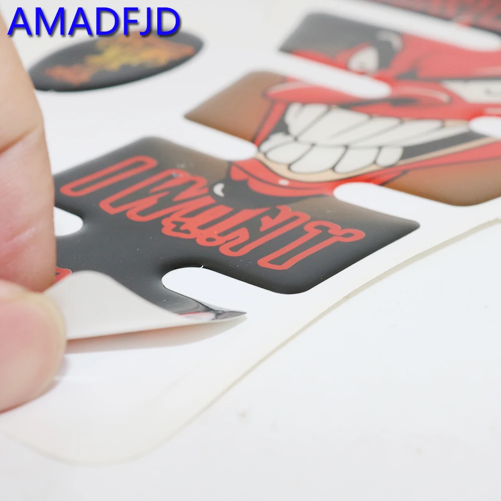 Наклейка AMADFJD для мотоцикла 3d-наклейка на бак 3 м череп дьявола логотип наклейка