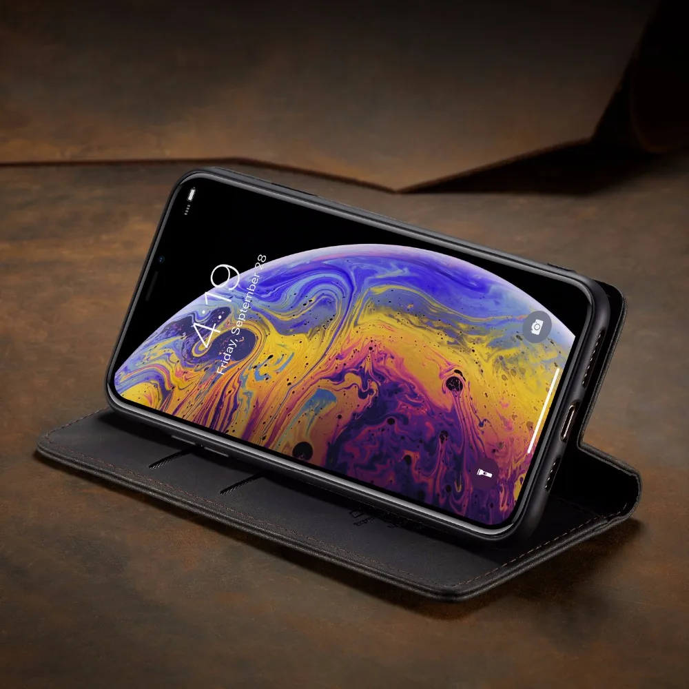 Роскошный кожаный чехол-книжка CaseMe для телефона iPhone 7 5 SE 6 6s Plus чехлы-бумажники с