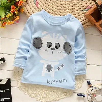 Дети мультфильм с длинными рукавами футболка Рубашки для мальчиков Для и девочек