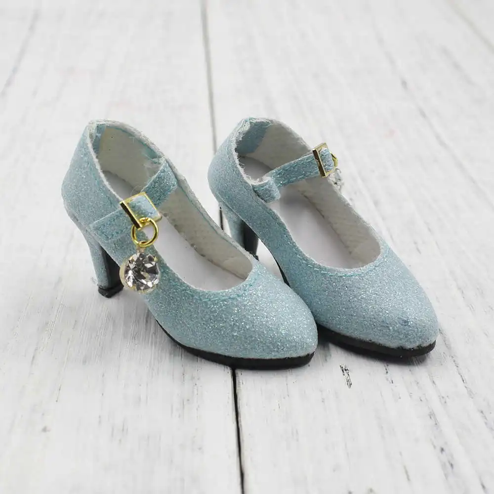 blue Обувь для 1/4, кукла-дневник, королева, DQ, bjd, пять стилей, новинка, изысканная принцесса, на высоком каблуке, Подарочная игрушка - Цвет: blue