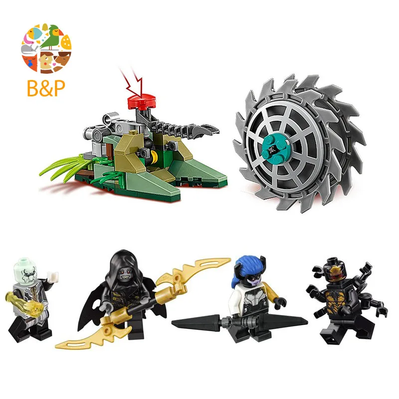76103 466 шт Супер Герои Corvus Glaive молотилка строительные блоки кирпичные игрушки для