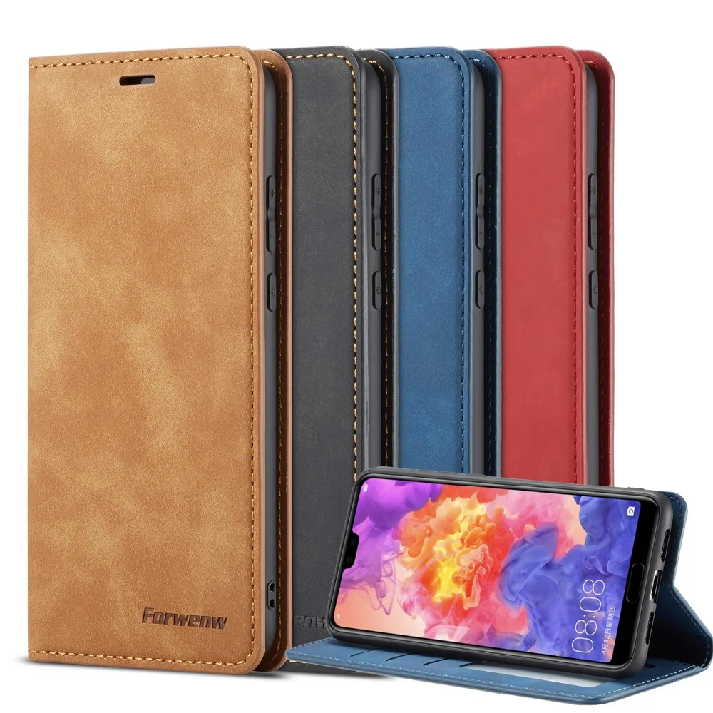 For Huawei P20 P30 P40 Pro Magnetic Flip Case PU Leather Holster Purse Wallet Card Holder Stand Cover | Мобильные телефоны и
