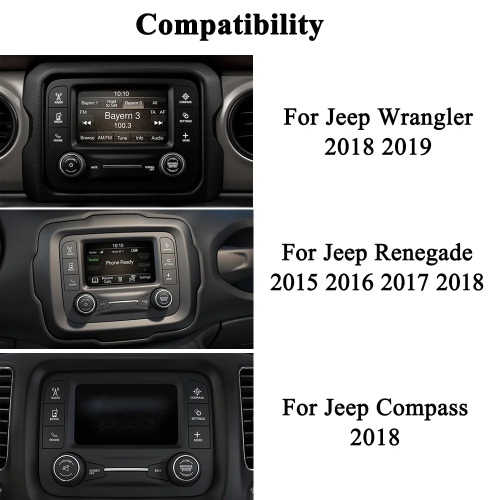 Защитная пленка для экрана автомобиля Buendeer 5 '񟭏 2018 Jeep Renegade 2019 Wrangler компаса GPS защитная пленка|Лепнина