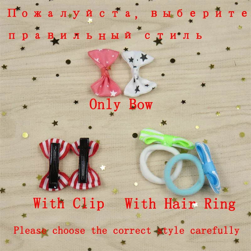 2PCS/LOT Lovely Candy LOVE Small Bow Hairpin For Girl Hair Tie Child Elastic Bands Scrunchy Clips Accessories Kids |