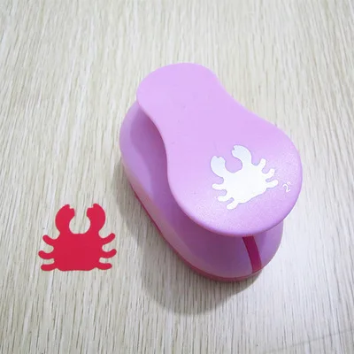 Crab Большой размер 4-5 см сердце Дырокол поздравительных открыток инструмент DIY резка круглый Дырокол Скрапбукинг Eva резак скрапбук Cortador - Цвет: Crab