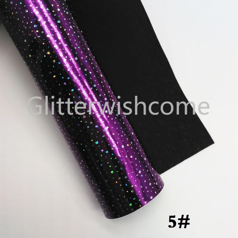 Glitterwishcome 21X29 см A4 размер винил для бантов Радужное тиснение Алмазная кожа Fabirc искусственная кожа листы для бантов, GM300A