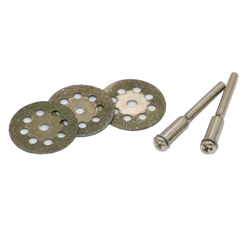 10 Mini Diamond Cut-Off Rotary Discs, 22mm, with 2 Rod Accessories for Dremel DIY Tools image 2