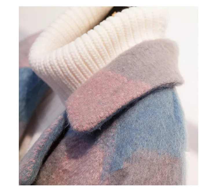 Женское длинное шерстяное пальто KMETRAM оверсайз модель HH224 на зиму|casaco feminino|womens wool