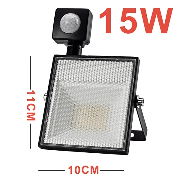15W Motion Sens Светодиодный светильник с датчиком движения 15 Вт 30 Вт 45 Вт 60 Вт холодный белый прожектор с ИК-датчиком индукционный отражатель светодиодный светильник напольный точечный светильник - Испускаемый цвет: 15W Motion Sens