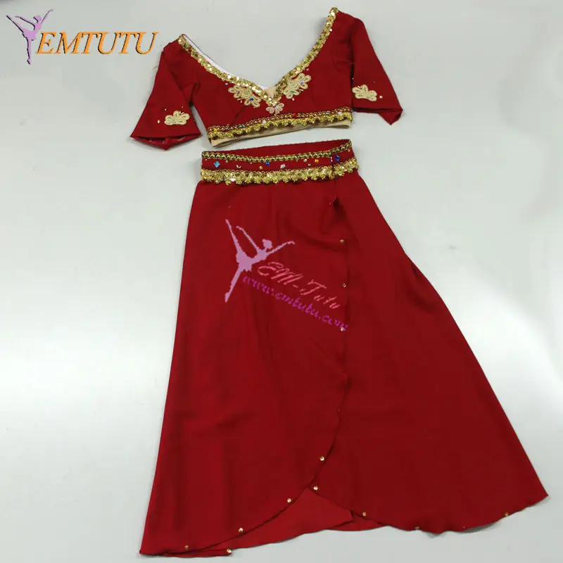 Балетное платье Don Quixote с вариацией профессиональный костюм для балета красное