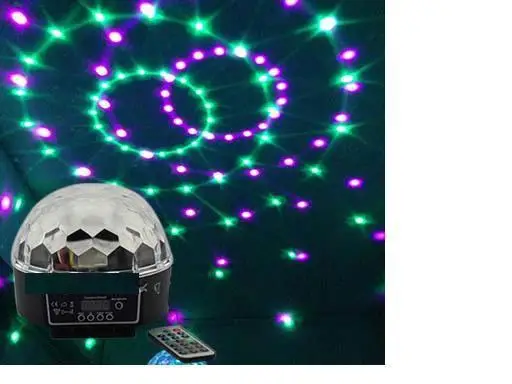 

RA-T-04,DMX512 colorful LED crystal magic ball light with remote controller,sound controlled,KTV,bar