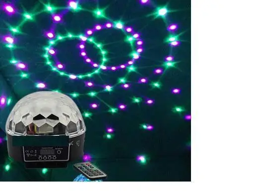

RA-T-04, DMX512 Красочный светодиодный хрустальный магический шар с пультом дистанционного управления, звуковым управлением, KTV, bar