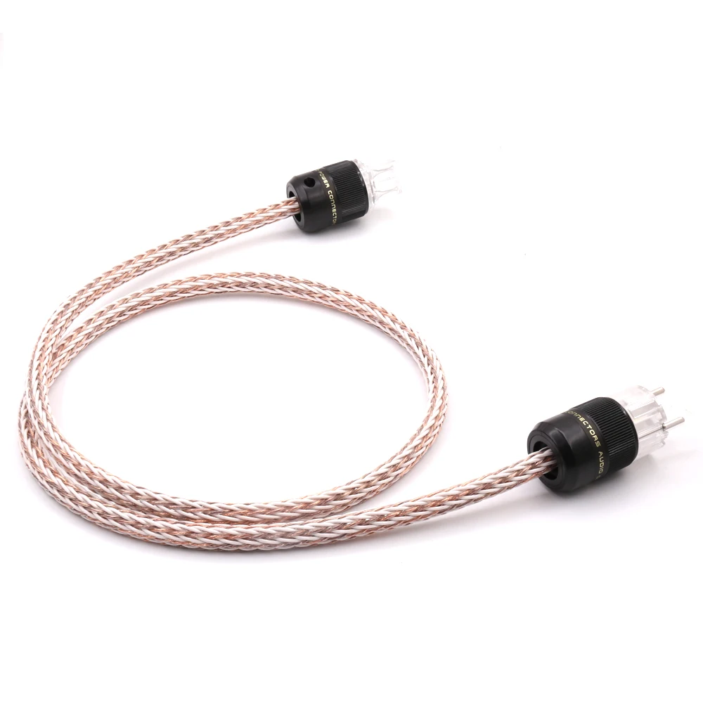Медные провода Hifi OCC AWG 15 EU шнур питания Schuko с посеребренным покрытием|Кабели VGA| |