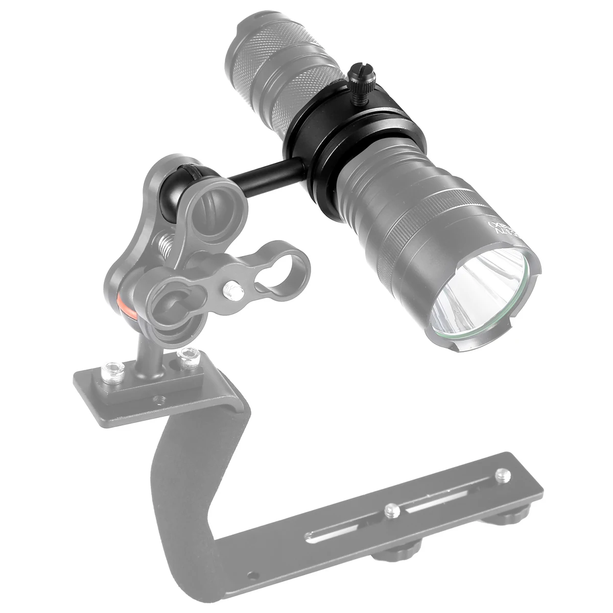 Шаровой Зажим для подводного фонарика 25 мм крепление кронштейн подключение к