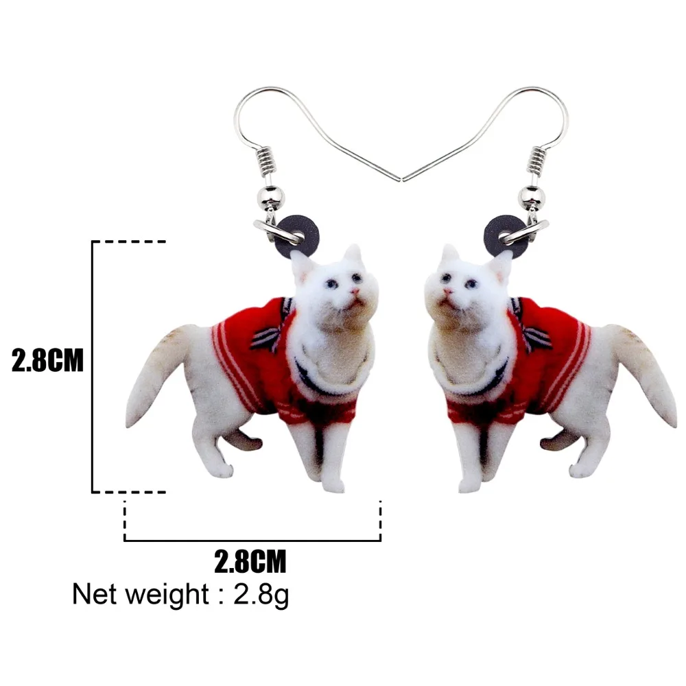 Женский свитер для прогулок WEVENI акриловые серьги в виде котенка и кота длинные