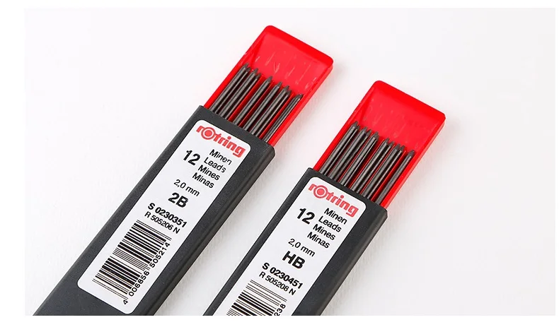 Rotring 2,0 мм механический карандаш HB 2B 2H автоматические стержни для карандаша эскиз анимационный дизайн