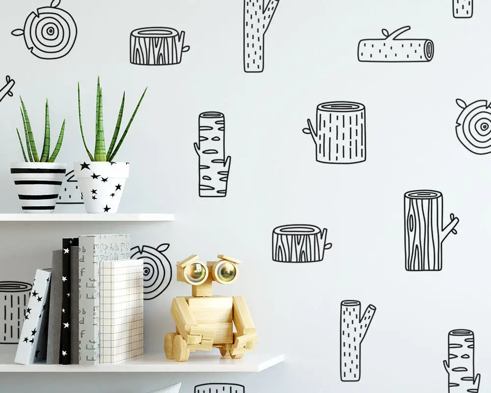 Настенная виниловая наклейка с изображением дерева и леса A849|sticker for kids room|vinyl wall