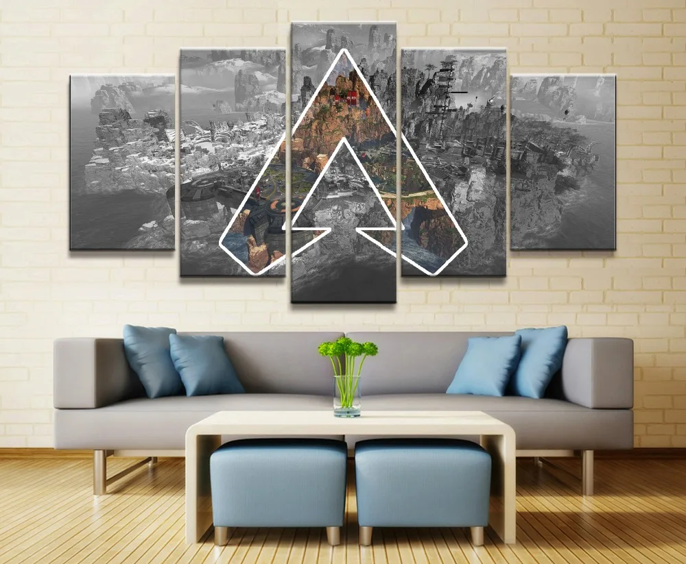 5 шт. холст напечатанные мультяшные рисунки художественное оформление Apex Legends