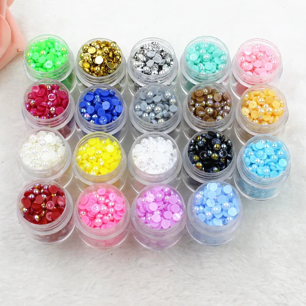 Бесплатная доставка 250 шт./лот размер 6 мм цветные искусственные жемчужины AB