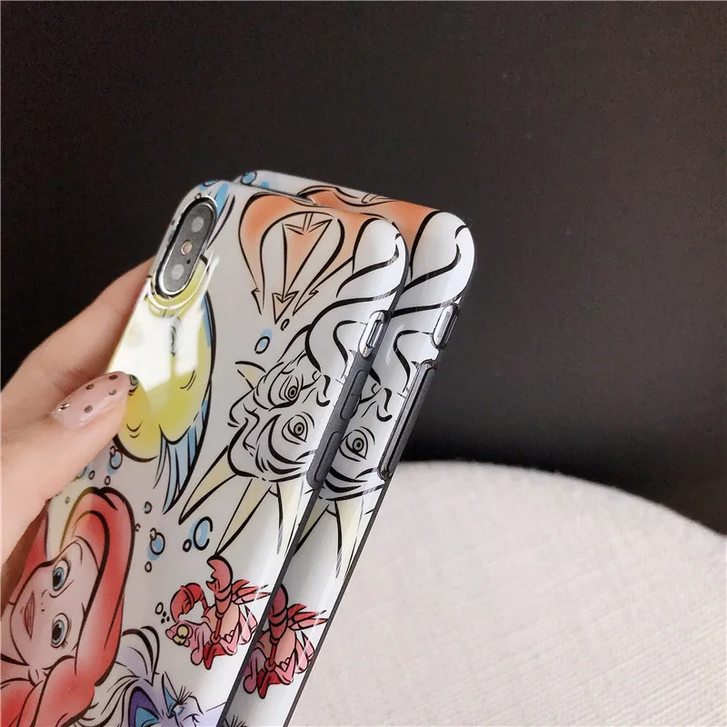 Новый чехол с изображением Русалочки для iPhone 6 s 7 8 Plus X XR XS MAX Hot Leuke мультяшный