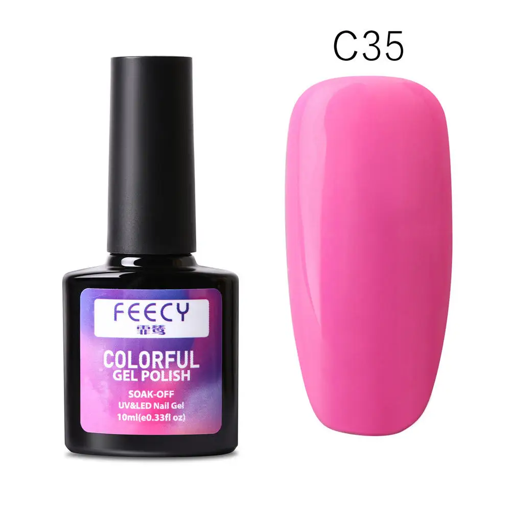 Feecy C35 УФ гель лак для ногтей светодиодный набор гель-лаков для ногтей Красивая гелевая краска впитываемый гель лак для ногтей маникюр праймер для ногтей - Цвет: Feecy C35