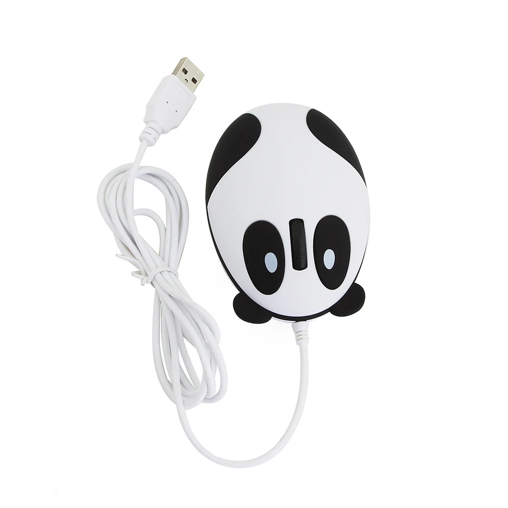 CHYI, проводная мышь с пандой, эргономичная, 1600 dpi, USB кабель, Kawaii, аниме, кунг-фу, панда, медведь, кошка, оптическая игровая мышь для ПК, ноутбука, рабочего стола - Цвет: Белый