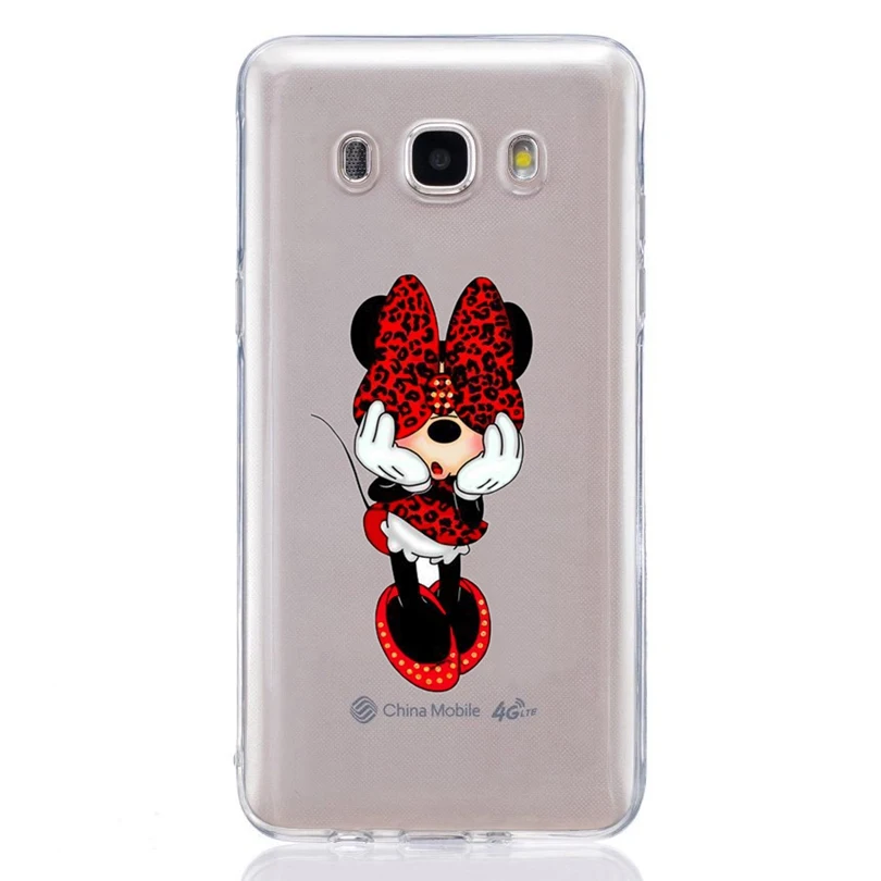 Для Samsung Galaxy A3 A5 2016 2017 prime J1 J2 J3 J5 J7 TPU цветной мягкий чехол с рисунком Микки и Минни