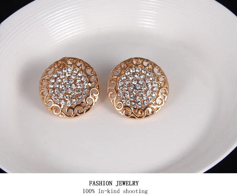 Круглый заявление сплав ожерелье браслет 4 шт. комплекты ювелирных изделий