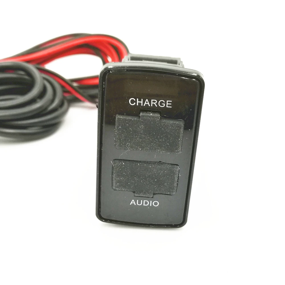 Автомобильное зарядное устройство с USB-интерфейсом 5 в 6 8 А и разъем аудиовходом USB