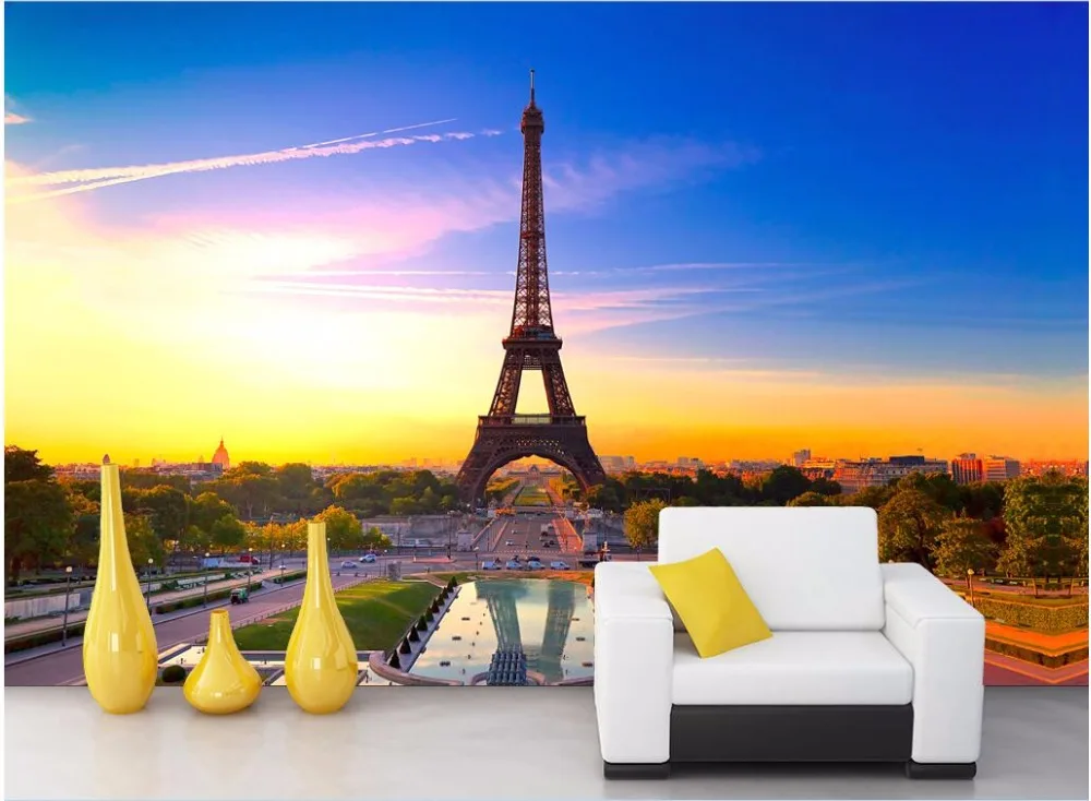 Настенные 3d обои на заказ картина с изображением эйфелевой башни в париже