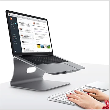 Ноутбук стенд-Bestand Алюминий охлаждения ноутбука стоят настроить 3 USB3.0 порты SD/TF карты 5 портов