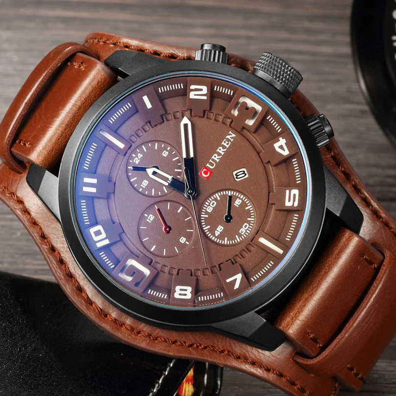 CURREN 8225 часы мужской роскошный бренд часов Аналоговые мужские военные Reloj Hombre Whatch