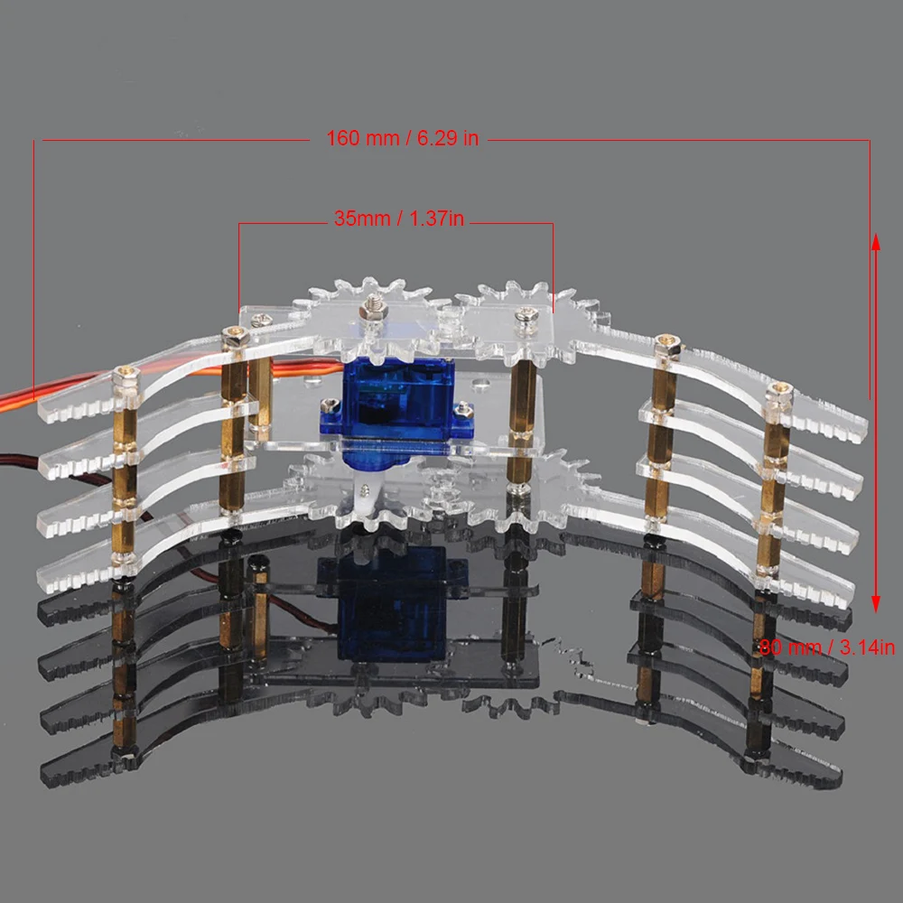 1 компл. легкая сборка акриловый робот кронштейн зажим крепление комплект с 9G