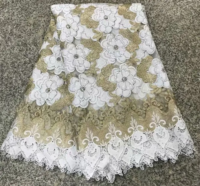 Embroidery-Beads African High Quality French Tulle Lace Fabric 2018 New Arrival good w7-30pp | Дом и сад