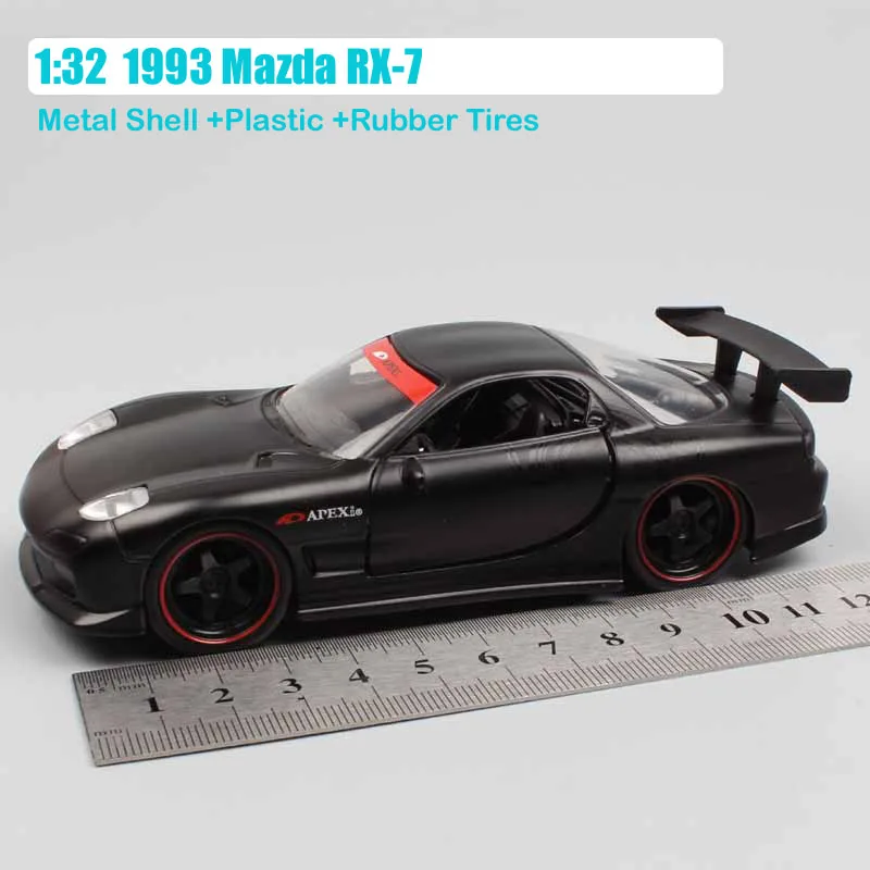 1:32 Масштаб Jada JDM тюнеры Ford GT Datsun 510 Chevy пикап Honda NSX Mazda RX-7 NISSAN Skyline GT-R R35 литая гоночная модель игрушки - Цвет: 1993 Mazda RX-7 blac
