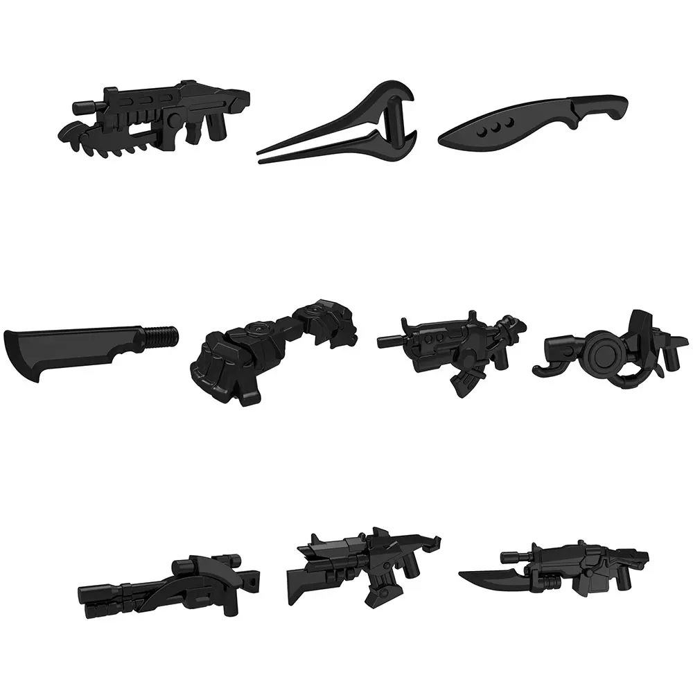 10Pcs Set 10 шт./лот, Звездный ореол, научная фантастика, мини-оружие, нож, строительный блок, подарки, игрушки для детей, PGPJ0025 - Цвет: 10Pcs Set