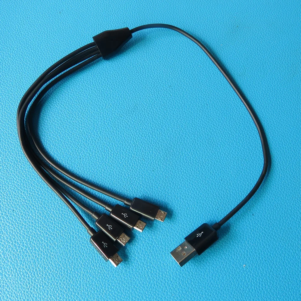 50 см 4 в 1 Micro USB зарядное устройство Кабель питания 4 Micro USB устройства сразу
