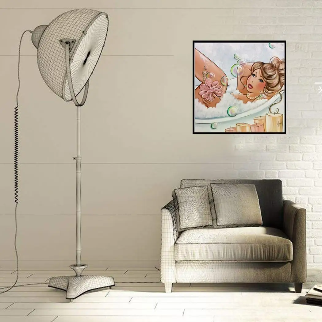 DIY Алмазная картина вышивка крестиком Смола мозаика Женская Ванна горный