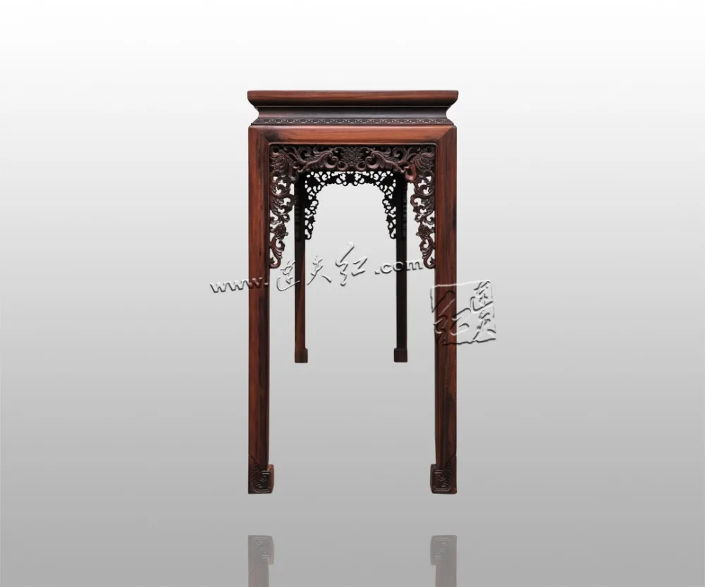 Западная консоль с рисунком прокрутки травы стол для бармаза из красного дерева