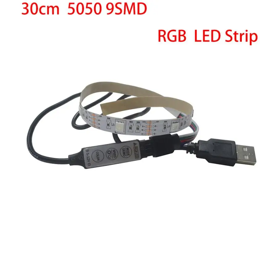 Светодиодная Водонепроницаемая ленсветильник 5 в 5050 9SMD/M RGB светильник ная лента