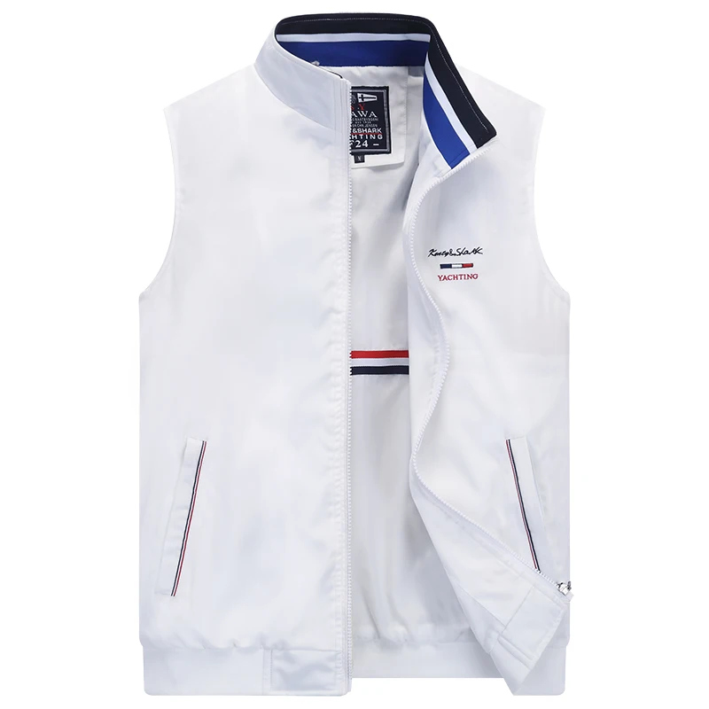 Новый брендовый мужской жилет с вышивкой повседневный Осенний мужская куртка