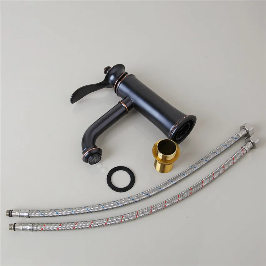 KEMAIDI современный смеситель для раковины ванной комнаты кран масло бронзовая