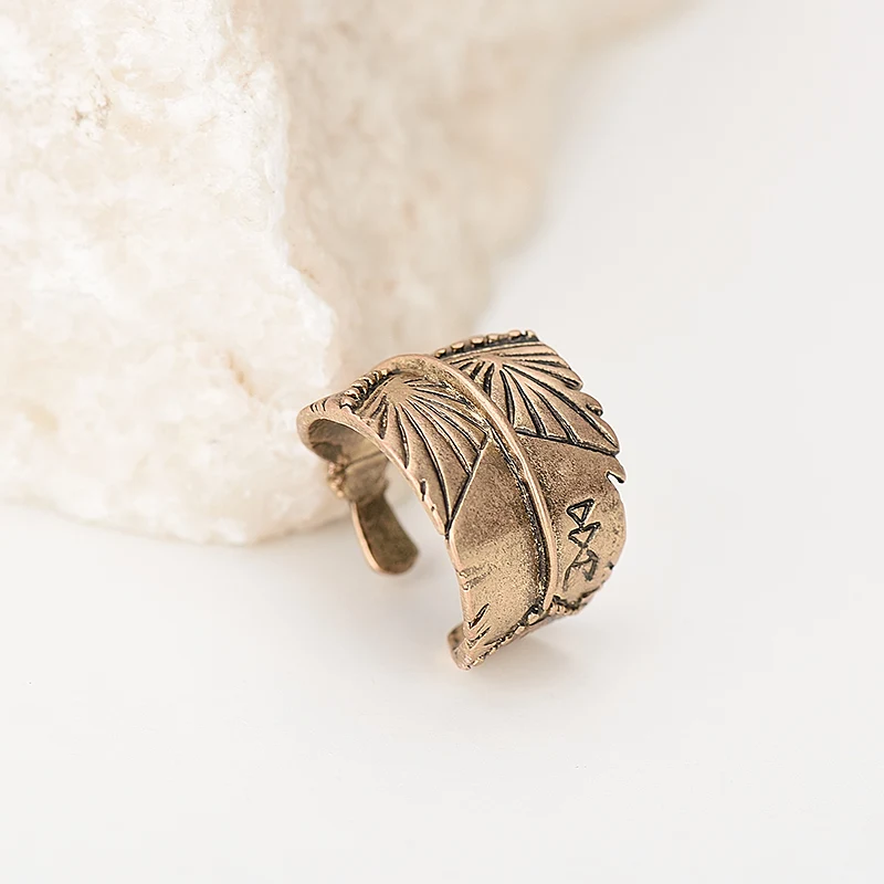 LGZH New Vintage Cuff Knuckle Finger Ring Antique Silver Gold Leaf Adjustable Bohemia Style Rings Women Jewelry Bijoux | Украшения и