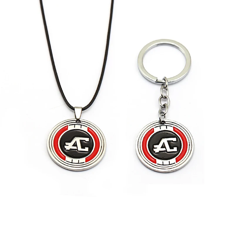 

Game Apex Legends Coin Keychains Pendant Necklace Hero Memorial Key Chain Personalized Fashion llaveros Men Couple Accessorie
